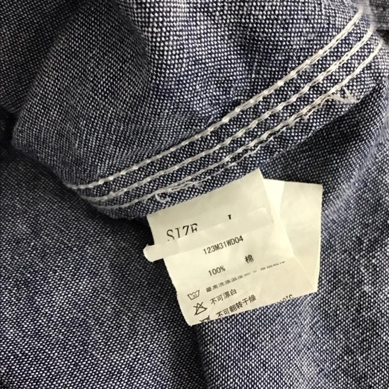 ディッキーズ Dickies シャツ、ブラウス 長袖 長袖シャツ 無地シャツ カラーシャツ L 無地 インディゴ / インディゴ /  メンズ USED 古着 中古 10133173