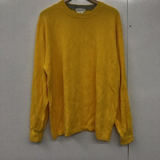 チャオパニックティピー CIAOPANIC TYPY ニット、セーター 長袖 長袖ニットカットソー クルーネック セーター L 無地 黄 / イエロー /  メンズ USED 古着 中古 10140849