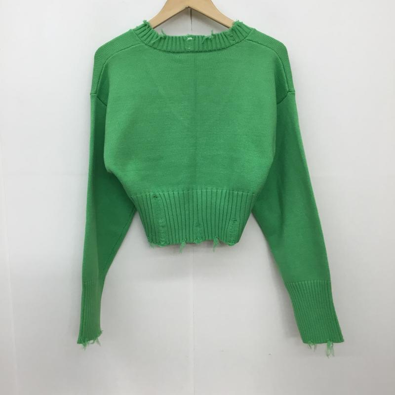 エモダ EMODA ニット、セーター 長袖 FREE 無地 緑 / グリーン /  レディース USED 古着 中古 10137804