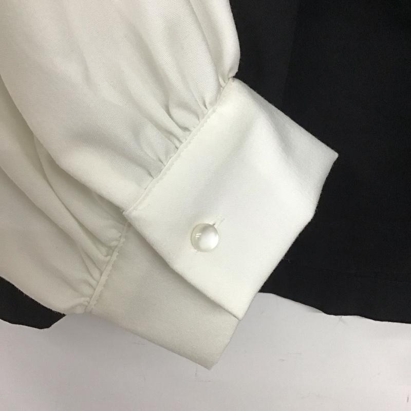 シーピーシーエム CPCM シャツ、ブラウス 長袖 FREE 無地 白 / ホワイト / X 黒 / ブラック /  レディース USED 古着 中古 10143995