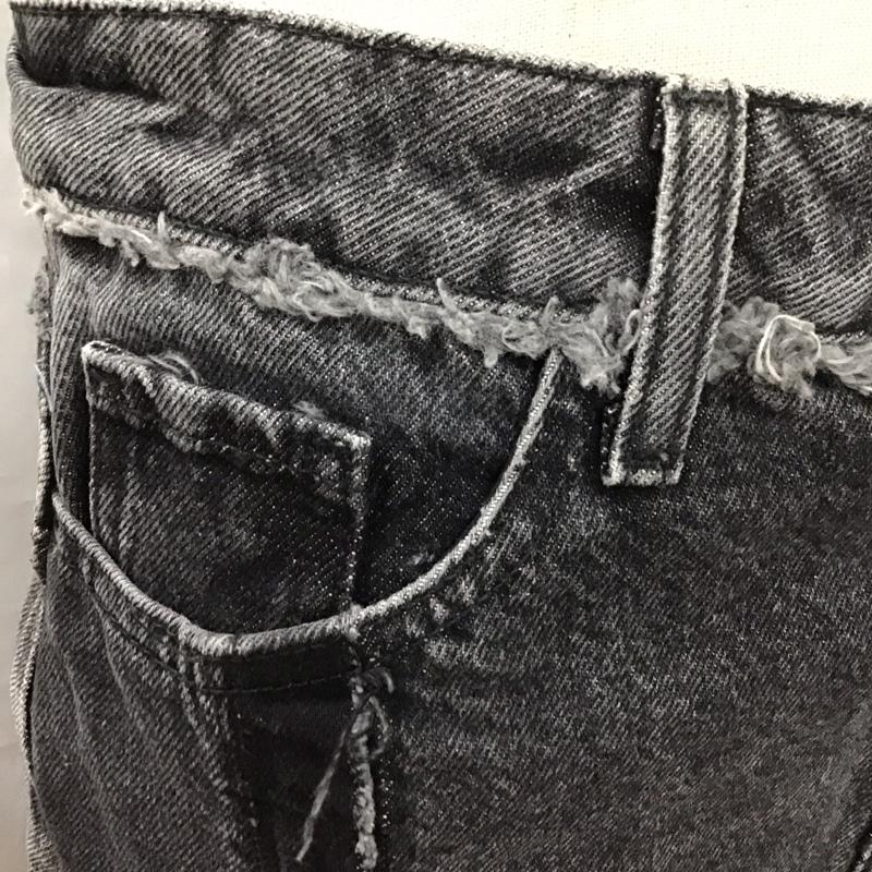 ザラベーシック ZARA BASIC スカート ひざ丈スカート デニムスカート XS 無地 黒 / ブラック /  レディース USED 古着 中古 10116769