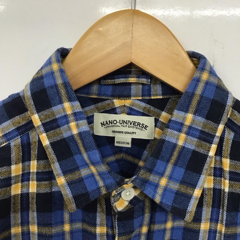ナノユニバース nano・universe シャツ、ブラウス 長袖 NUC24SH398TK 両胸ポケット M チェック マルチカラー / マルチカラー /  メンズ USED 古着 中古 10133579