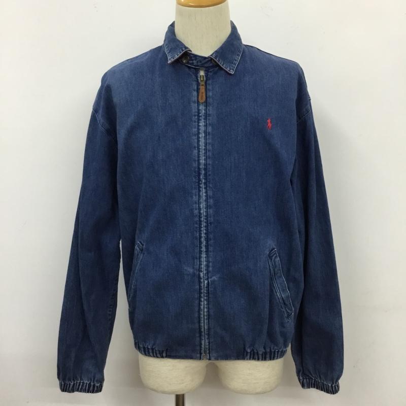ポロバイラルフローレン Polo by RALPH LAUREN ジャケット、上着 ジャンパー、ブルゾン ジップアップジャケット ジャンパー デニムジャケット カジュアルジャケット アウター M ロゴ、文字 インディゴ / インディゴ /  メンズ USED 古着 中古 10110007