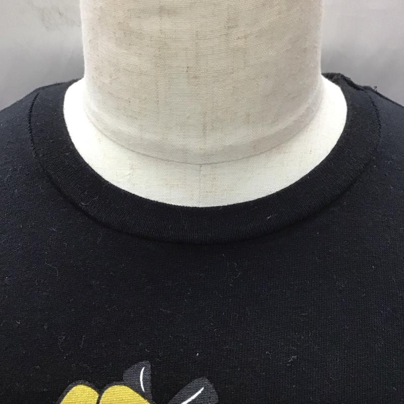 ザラ ZARA Tシャツ 半袖 半袖カットソー プリントTシャツ クルーネックカットソー L プリント 黒 / ブラック /  メンズ USED 古着 中古 10113199