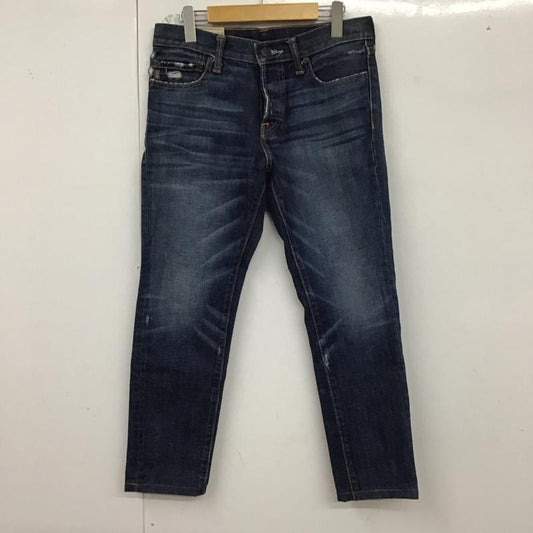 アバクロンビーアンドフィッチ ABERCROMBIE&FITCH パンツ デニム、ジーンズ デニムパンツ ワイドパンツ カジュアルパンツ Gパン 30インチ 無地 インディゴ / インディゴ /  メンズ USED 古着 中古 10128682