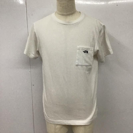 ザノースフェイス THE NORTH FACE Tシャツ 半袖 NT32003X シンプルロゴポケットTシャツ 半袖カットソー プリントTシャツ クルーネックカットソー L ロゴ、文字 白 / ホワイト /  メンズ USED 古着 中古 10117464