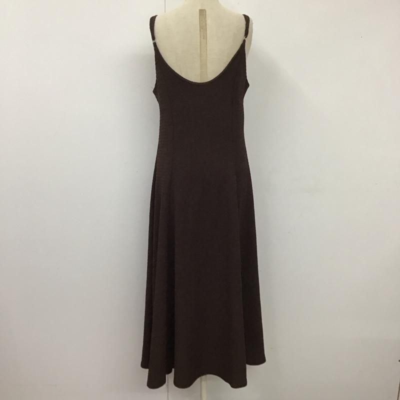 オリーブデオリーブ OLIVE des OLIVE ワンピース ロングスカート 半袖ロングワンピース フレアスカート 切り替えワンピース FREE 無地 茶 / ブラウン /  レディース USED 古着 中古 10118009