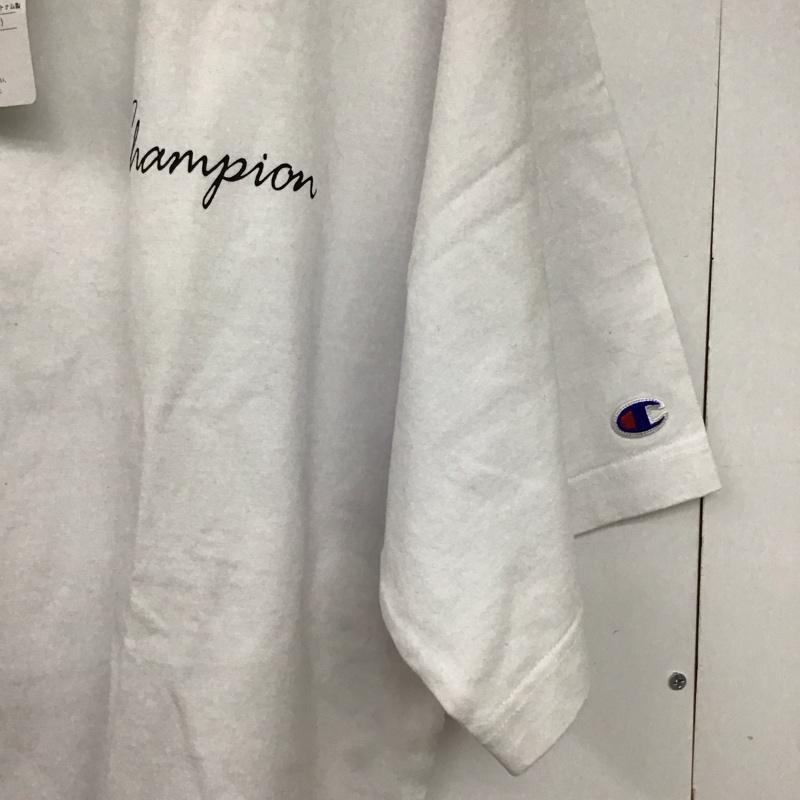 チャンピオン Champion Tシャツ 半袖 半袖カットソー プリントTシャツ クルーネックカットソー XL ロゴ、文字 白 / ホワイト /  メンズ USED 古着 中古 10149608