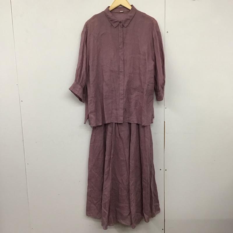 ミラオーウェン Mila Owen セットアップ セットアップ 09WF0212012 ニットドッキングワンピース シャツセットアップ 1 無地 紫 / パープル /  レディース USED 古着 中古 10142272