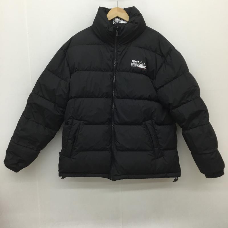 ファーストダウン FIRST DOWN ジャケット、上着 ダウンジャケット 2WAY　リバーシブル　F842500 XXL ロゴ、文字 X 刺繍 黒 / ブラック / X 銀 / シルバー /  メンズ USED 古着 中古 10119078