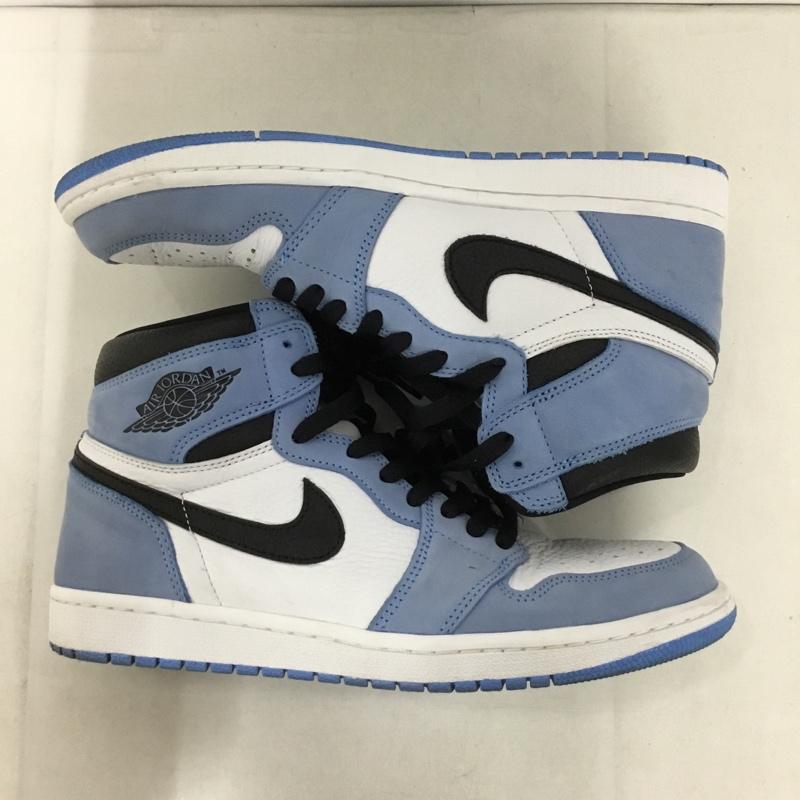 ナイキ NIKE スニーカー スニーカー 555088 134 AIR JORDAN 1 RETRO HIGH OG 28cm 箱有 28.0cm ロゴ、文字 白 / ホワイト / X 黒 / ブラック / X 水色 / ライトブルー /  メンズ USED 古着 中古 10145596