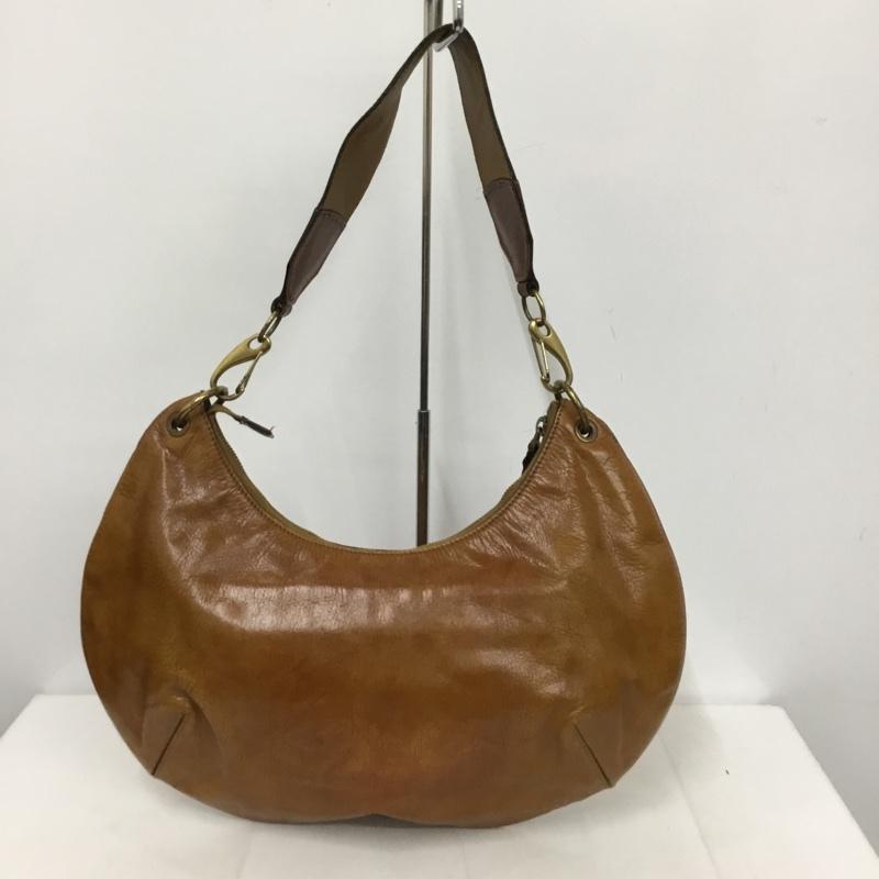 グッチ GUCCI トートバッグ トートバッグ 106663 レザー ワンショルダー 三日月型 ロゴ、文字 茶 / ブラウン /  レディース USED 古着 中古 10129107