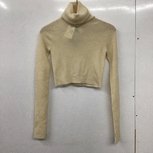 ラネウス LANEUS ニット、セーター 長袖 40 無地 ベージュ / ベージュ /  レディース USED 古着 中古 10134214