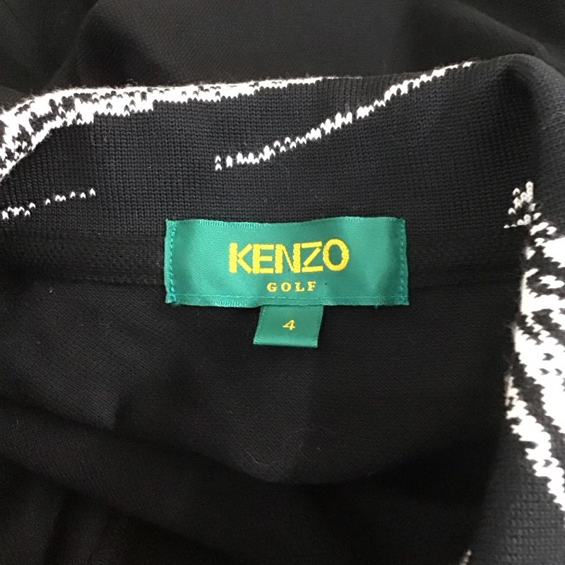 ケンゾー KENZO ポロシャツ 半袖 535-P-3092 KENZO GOLF 刺繍 4 ロゴ、文字 黒 / ブラック /  メンズ USED 古着 中古 10111838