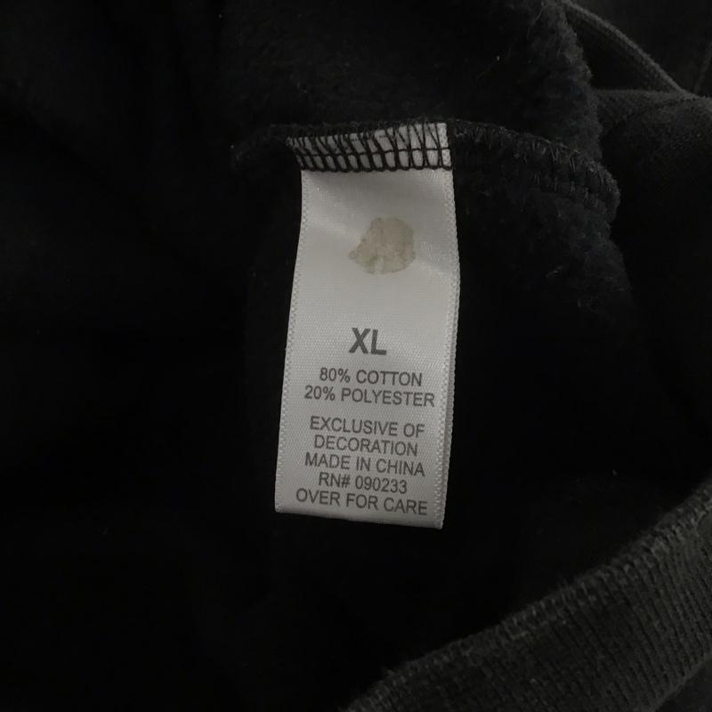エッセンシャル ESSENTIEL パーカー 長袖 フーディ XL 無地 X プリント 黒 / ブラック /  メンズ USED 古着 中古 10106286