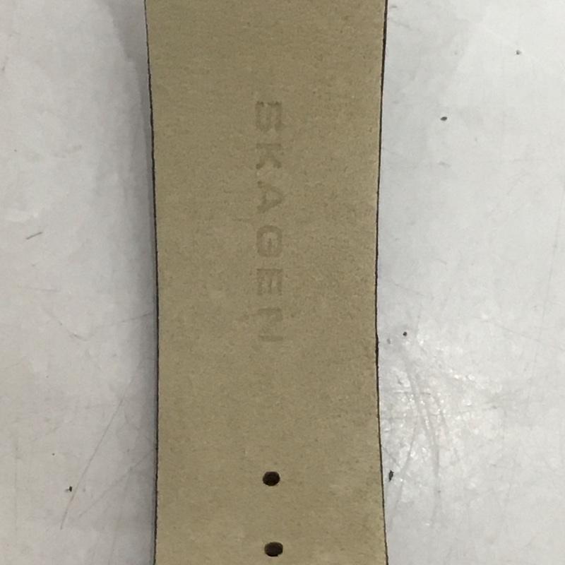 スカーゲン SKAGEN 腕時計 アナログ（クォーツ式） 233XXLSLB レザーベルト 箱有 ロゴ、文字 黒 / ブラック /  メンズ USED 古着 中古 10134346
