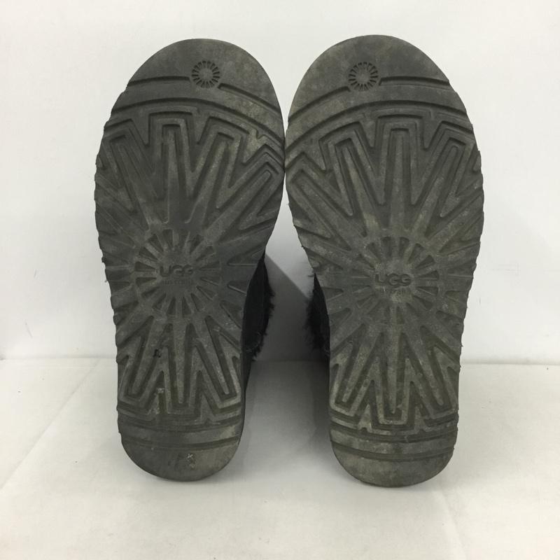 アグ UGG ブーツ 一般 5803 BAILEY BUTTON ベイリーボタンムートンブーツ 25cm 25.0cm 無地 黒 / ブラック /  レディース USED 古着 中古 10143925
