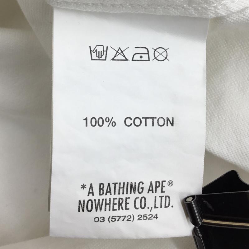 エーエイプバイアベイシングエイプ AAPE BY A BATHING APE シャツ、ブラウス 長袖 M ロゴ、文字 白 / ホワイト /  メンズ USED 古着 中古 10135126
