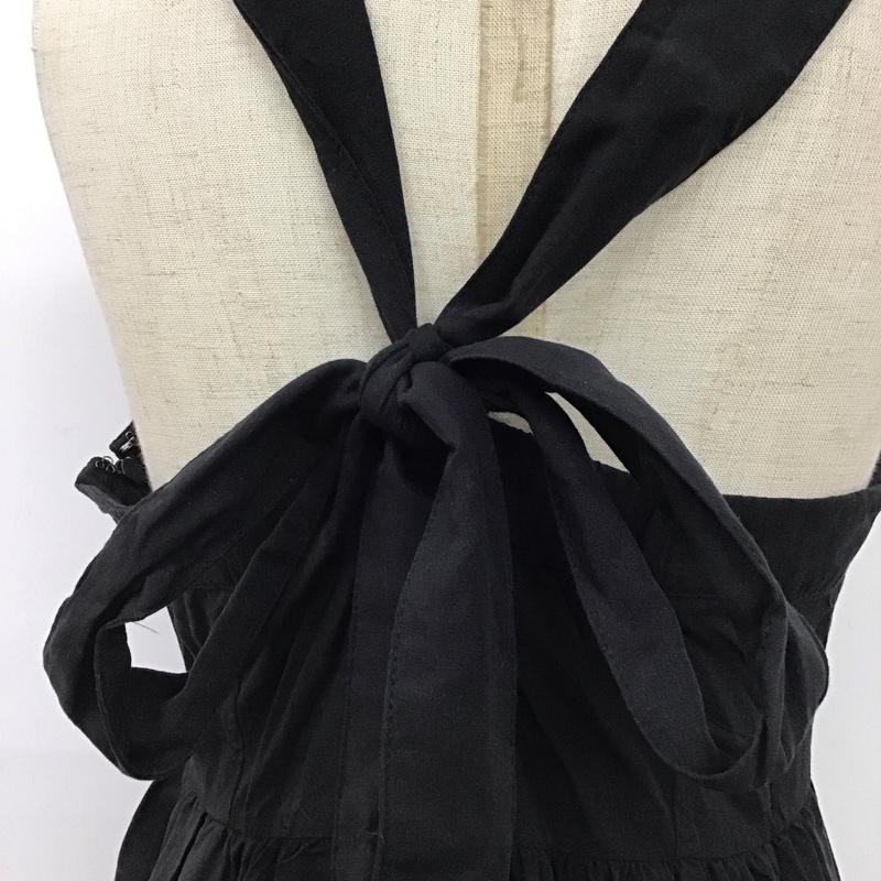マウジー MOUSSY ワンピース ロングスカート 010caf30-5930 BACKRIBBONCAMIDRESS ノースリーブロングワンピース 2 無地 黒 / ブラック /  レディース USED 古着 中古 10115913