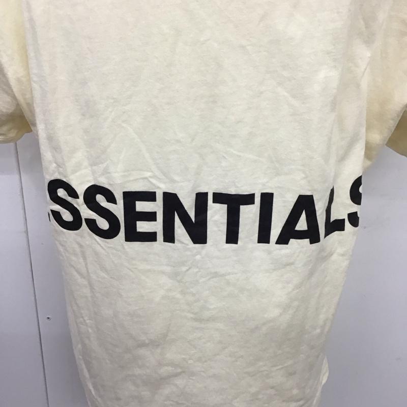 エッセンシャルズ ESSENTIALS Tシャツ 半袖 半袖カットソー プリントTシャツ クルーネックカットソー M 無地 アイボリー / アイボリー /  メンズ USED 古着 中古 10115616
