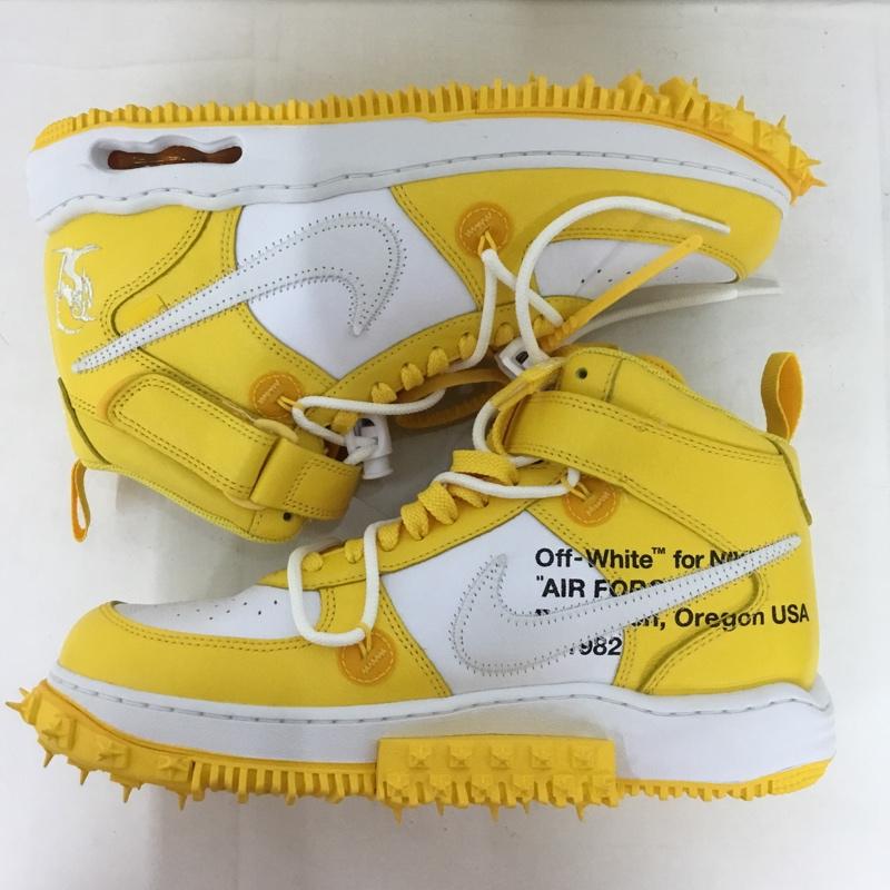 ナイキ NIKE スニーカー スニーカー DR0500-101 AIR FORCE 1 MID SP LTHR OFF WHITE 28cm 箱有 28.0cm 刺繍 白 / ホワイト / X 黄 / イエロー /  メンズ USED 古着 中古 10129911