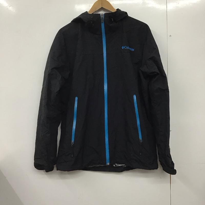 コロンビア Columbia ジャケット、上着 ジャケット、ブレザー 211 pm2576 ナイロンジャケット ジップアップパーカー アウター L ロゴ、文字 黒 / ブラック /  メンズ USED 古着 中古 10145663