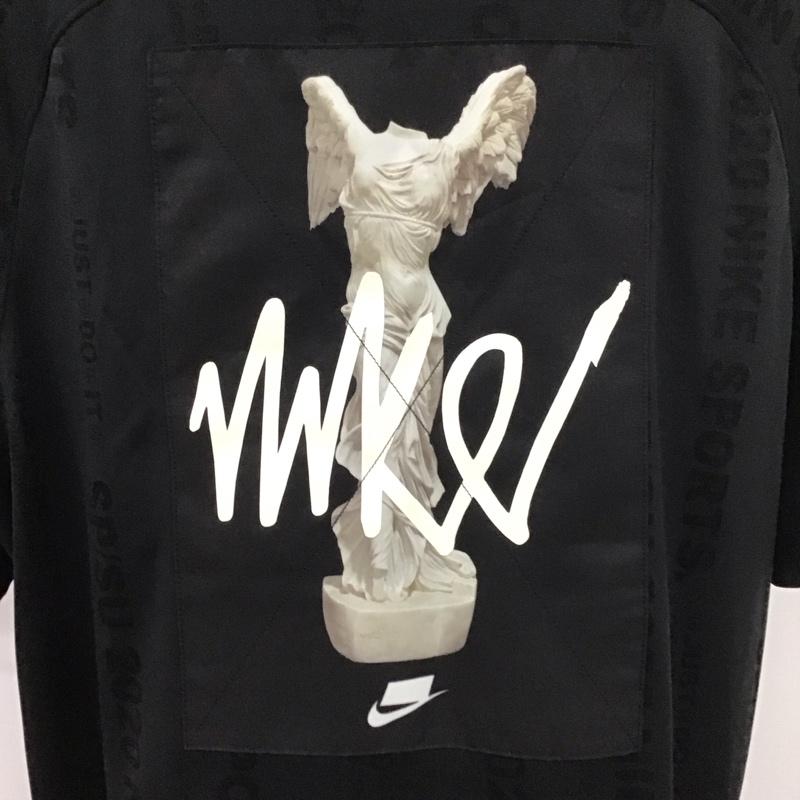 ナイキ NIKE カットソー 半袖 cj5197-010 NSPS/SJERSEYTOP 半袖カットソー プリントTシャツ XL ロゴ、文字 黒 / ブラック /  メンズ USED 古着 中古 10112717