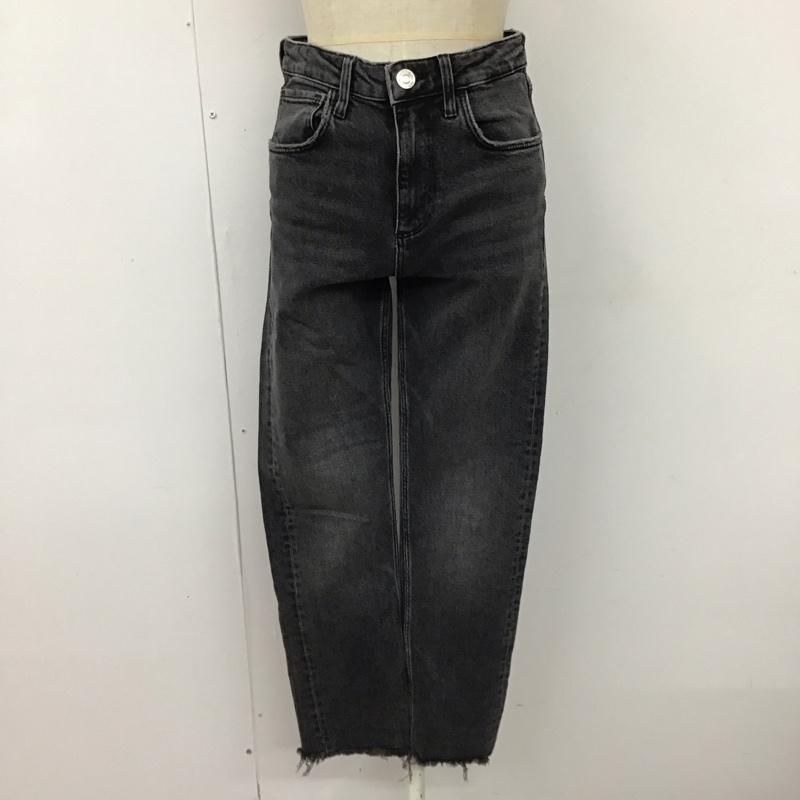 ザラ ZARA パンツ デニム、ジーンズ スキニー ストレッチ ハイウエスト 無地 黒 / ブラック /  レディース USED 古着 中古 10118460