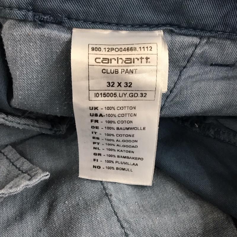 カーハート Carhartt パンツ デニム、ジーンズ チノパン カジュアルパンツ ワイドパンツ ストレートパンツ 32インチ 無地 青 / ブルー /  メンズ USED 古着 中古 10112746