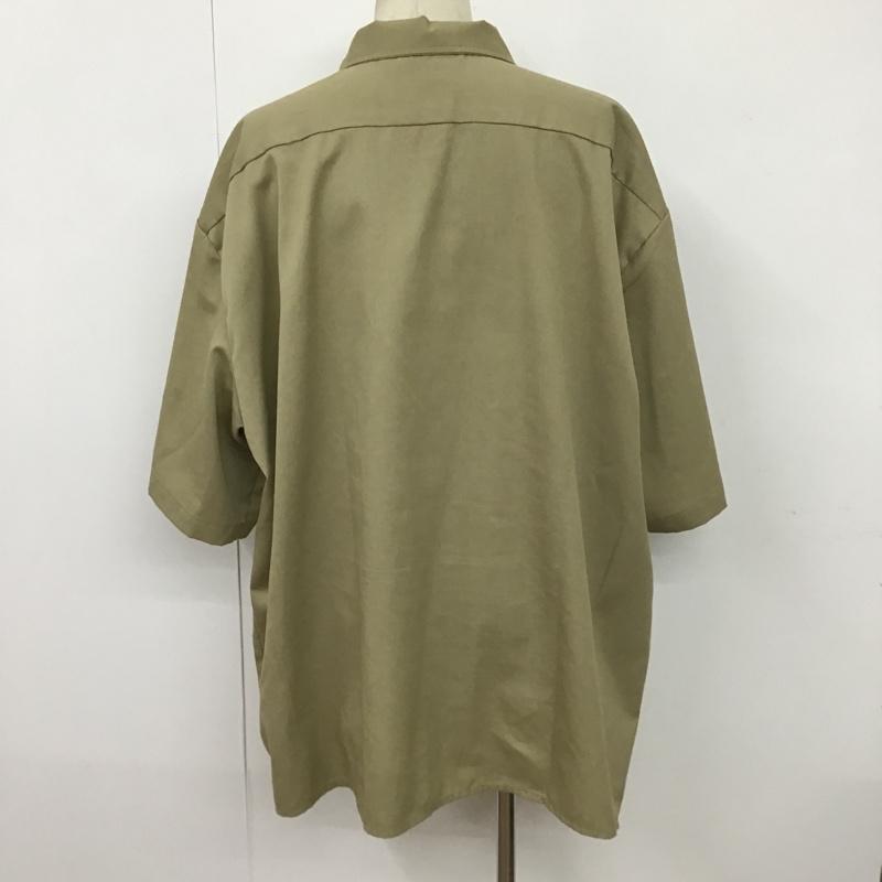 ディッキーズ Dickies シャツ、ブラウス 半袖 1574KH ワークシャツ 4XL ロゴ、文字 ベージュ / ベージュ /  メンズ USED 古着 中古 10099840