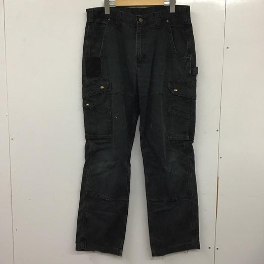 カーハート Carhartt パンツ ワークパンツ、ペインターパンツ ロゴ、文字 黒 / ブラック /  メンズ USED 古着 中古 10139455