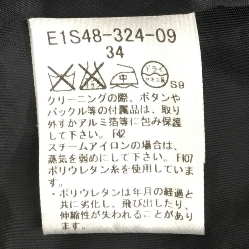 バーバリー BURBERRY スカート ミニスカート 34 無地 黒 / ブラック /  レディース USED 古着 中古 10110713