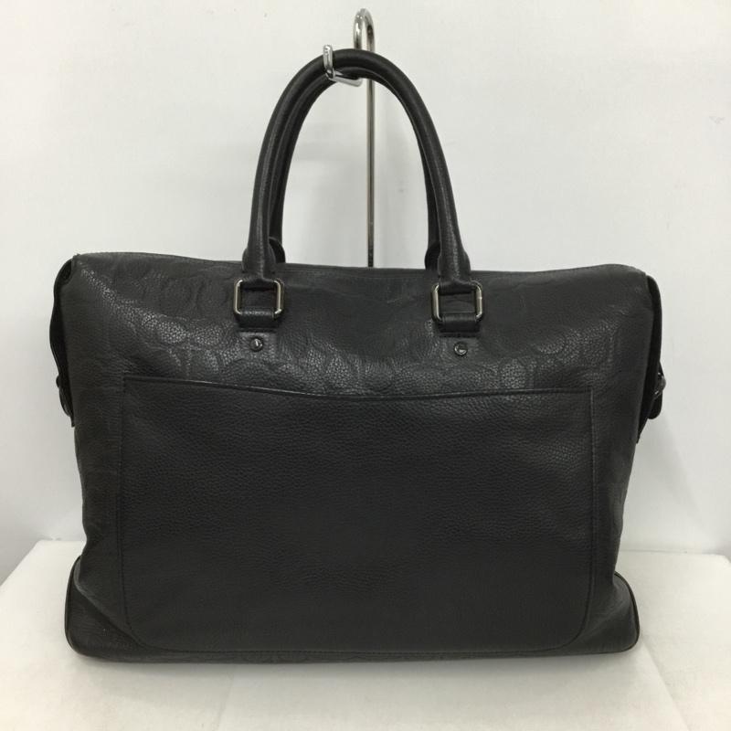 コーチ COACH トートバッグ トートバッグ C0244 ゴッサム ブリーフ シグネチャー レザー ビジネスバッグ 総柄 黒 / ブラック /  メンズ USED 古着 中古 10148752