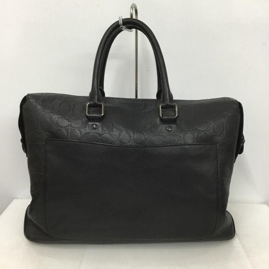 コーチ COACH トートバッグ トートバッグ C0244 ゴッサム ブリーフ シグネチャー レザー ビジネスバッグ 総柄 黒 / ブラック /  メンズ USED 古着 中古 10148752
