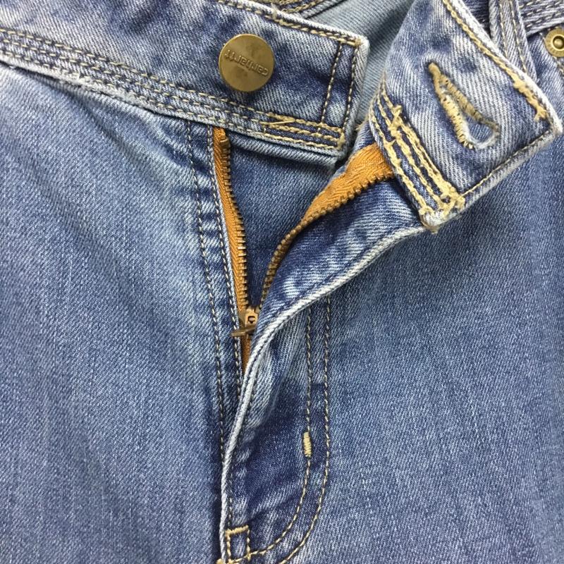 カーハート Carhartt パンツ デニム、ジーンズ デニムパンツ ストレートパンツ ワイドパンツ カジュアルパンツ ロゴ、文字 インディゴ / インディゴ /  メンズ USED 古着 中古 10114078