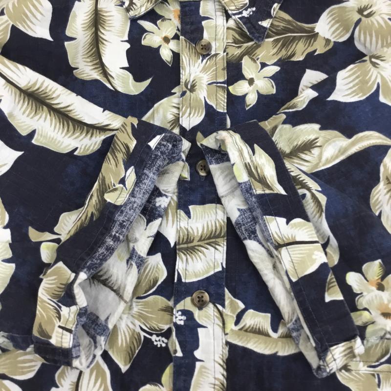 ＵＳフルギ US古着 シャツ、ブラウス 半袖 LL 花柄 X 総柄 紺 / ネイビー / X 白 / ホワイト / X ベージュ / ベージュ /  メンズ USED 古着 中古 10133527