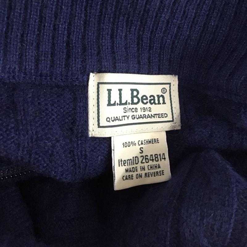 エルエルビーン L.L.Bean ニット、セーター 長袖 ハーフジップ S 無地 紺 / ネイビー /  メンズ USED 古着 中古 10111723
