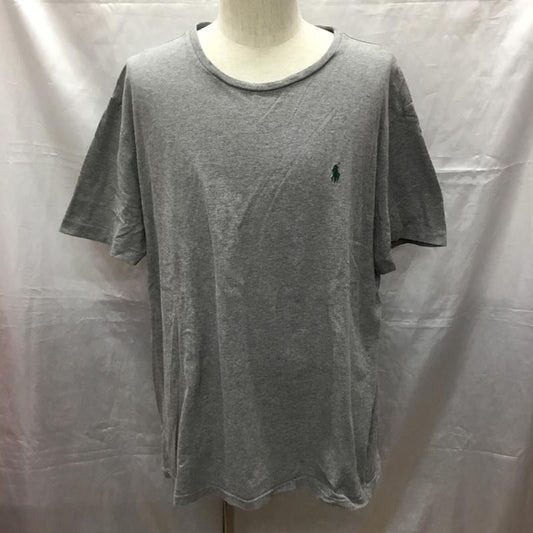 ポロラルフローレン POLO RALPH LAUREN カットソー 半袖 半袖カットソー プリントTシャツ クルーネックカットソー XXL ロゴ、文字 灰 / グレー /  メンズ USED 古着 中古 10114127