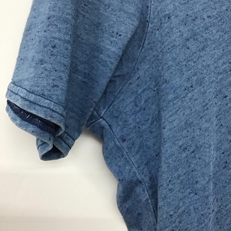 デンハム DENHAM Tシャツ 半袖 半袖Tシャツ プリントTシャツ クルーネックカットソー S 無地 青 / ブルー /  メンズ USED 古着 中古 10133232
