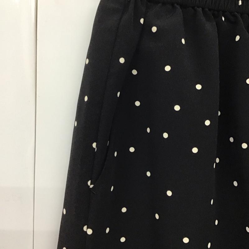 サマンサモスモスブルー Samansa Mos2 blue ボトムス ボトムス ワイドパンツ FREE ドット 黒 / ブラック /  レディース USED 古着 中古 10131888