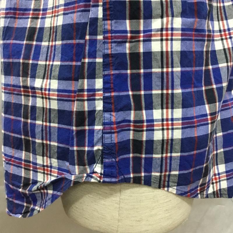 トミーヒルフィガー TOMMY HILFIGER シャツ、ブラウス 長袖 コットン ボタンダウン M チェック 青 / ブルー /  メンズ USED 古着 中古 10116098
