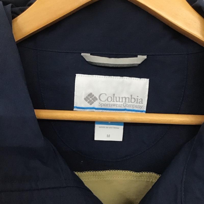 コロンビア Columbia ジャケット、上着 ジャケット、ブレザー 219 PM3782 ナイロンジャケット ジップアップジャケット アウター M ロゴ、文字 ベージュ / ベージュ / X 紺 / ネイビー /  メンズ USED 古着 中古 10135630