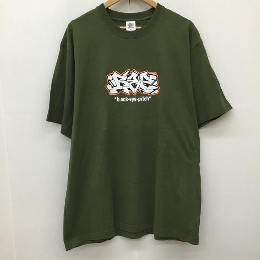 ブラックアイパッチ Black eye patch Tシャツ 半袖 XL ロゴ、文字 カーキ / カーキ /  メンズ USED 古着 中古 10145795