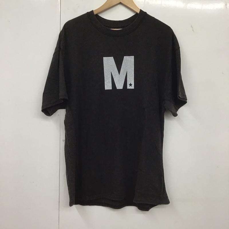 エム M Tシャツ 半袖 L プリント X ロゴ、文字 黒 / ブラック /  メンズ USED 古着 中古 10138218