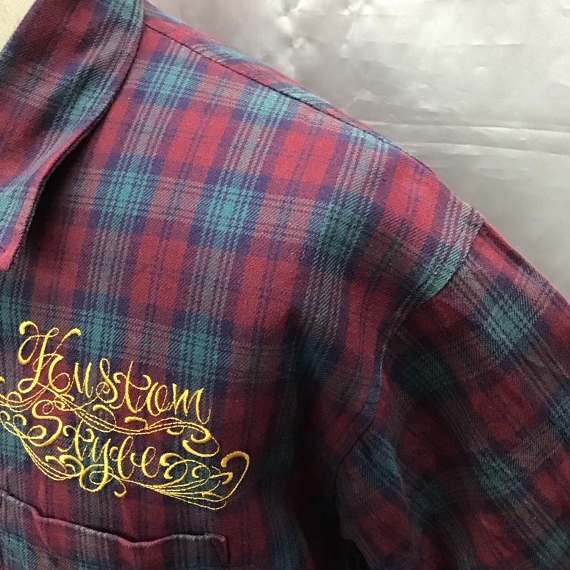 カスタムスタイル KUSTOMSTYLE シャツ、ブラウス 半袖 刺繍 ロゴ 胸ポケット L チェック マルチカラー / マルチカラー /  メンズ USED 古着 中古 10122617