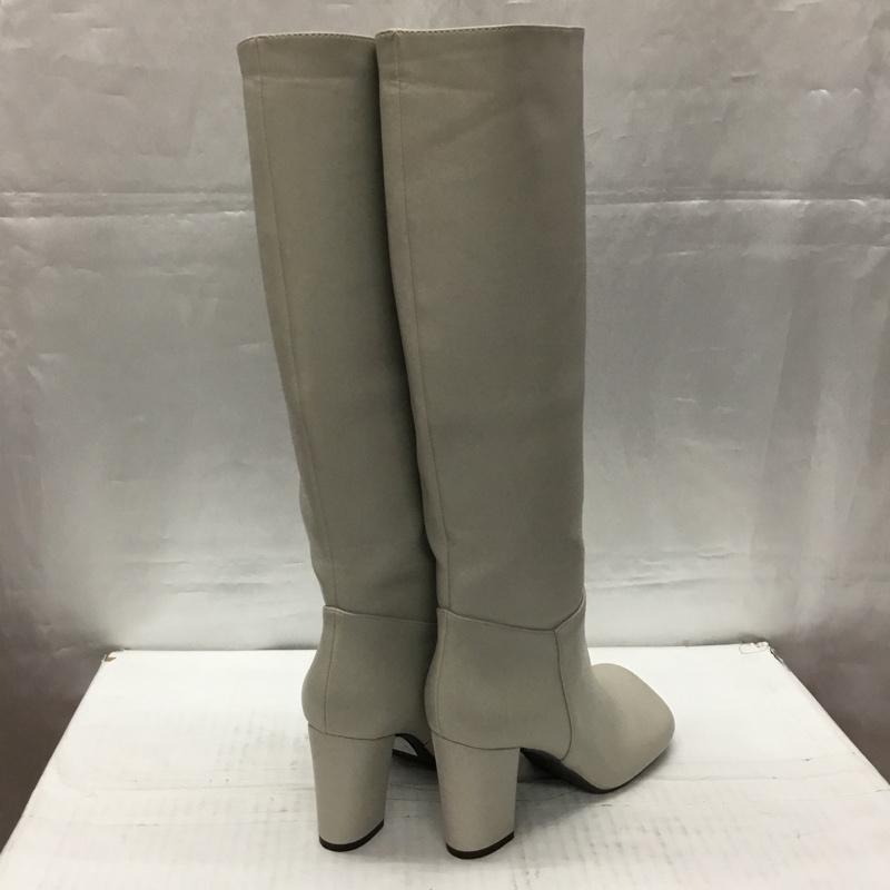 ミラオーウェン Mila Owen ブーツ ロングブーツ 09WGS214538 ラウンドロングブーツ 箱有 36 無地 灰 / グレー /  レディース USED 古着 中古 10106874