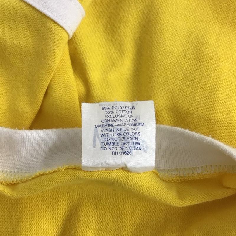 ベルバシーン Velva Sheen Tシャツ 半袖 90年代 Vネック ミッキーマウス ディズニー M キャラクター 黄 / イエロー /  メンズ USED 古着 中古 10110822