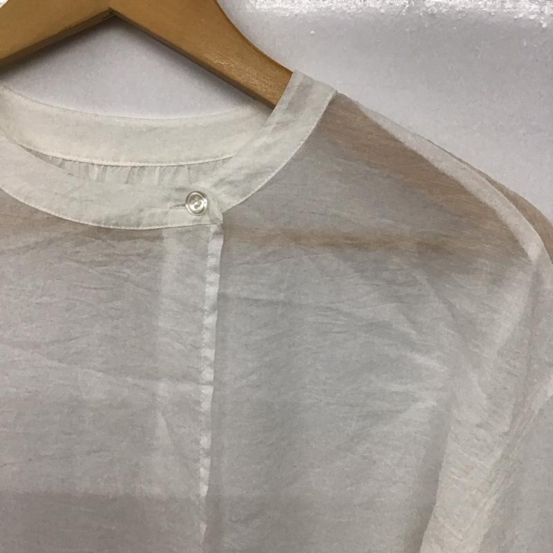 ミスティック mystic シャツ、ブラウス 長袖 長袖シャツ 無地シャツ ノーカラーシャツ FREE 無地 白 / ホワイト /  レディース USED 古着 中古 10143829