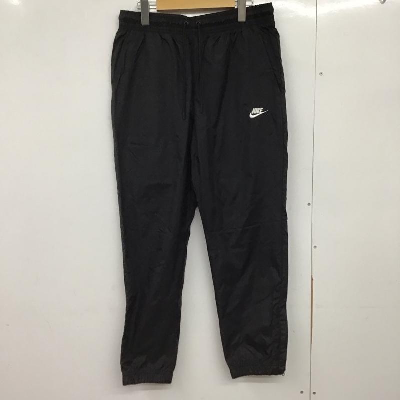 ナイキ NIKE パンツ ワークパンツ、ペインターパンツ cn8775-010 ウィンドランナーナイロンパンツ ワイドパンツ L ロゴ、文字 黒 / ブラック /  メンズ USED 古着 中古 10150269