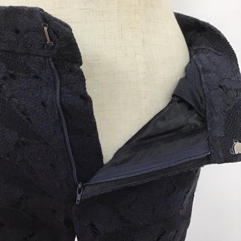 ルルウィルビー Loulou Willoughby パンツ スラックス テーパードパンツ レース 1 レース柄 紺 / ネイビー /  レディース USED 古着 中古 10107373